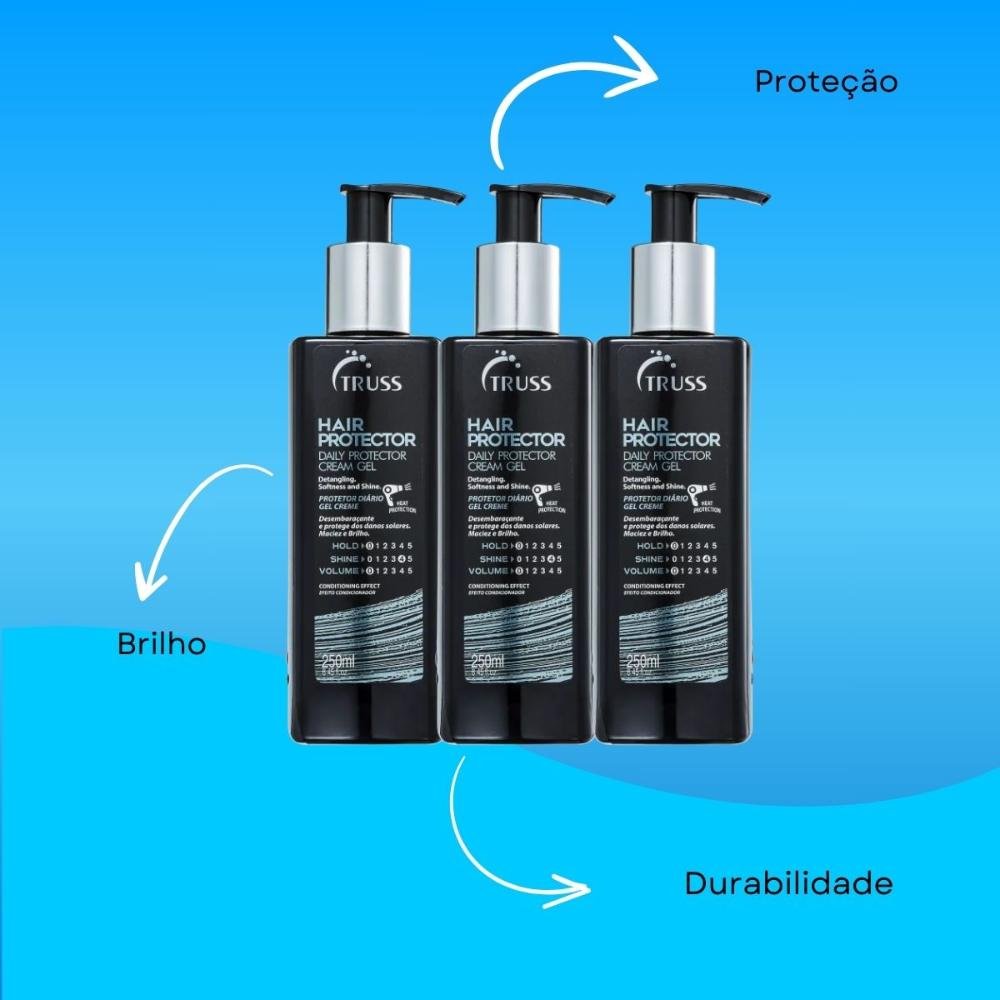 Truss Daily Hair Protector Kit 3 Leave-in 250ml ÚNICO 4