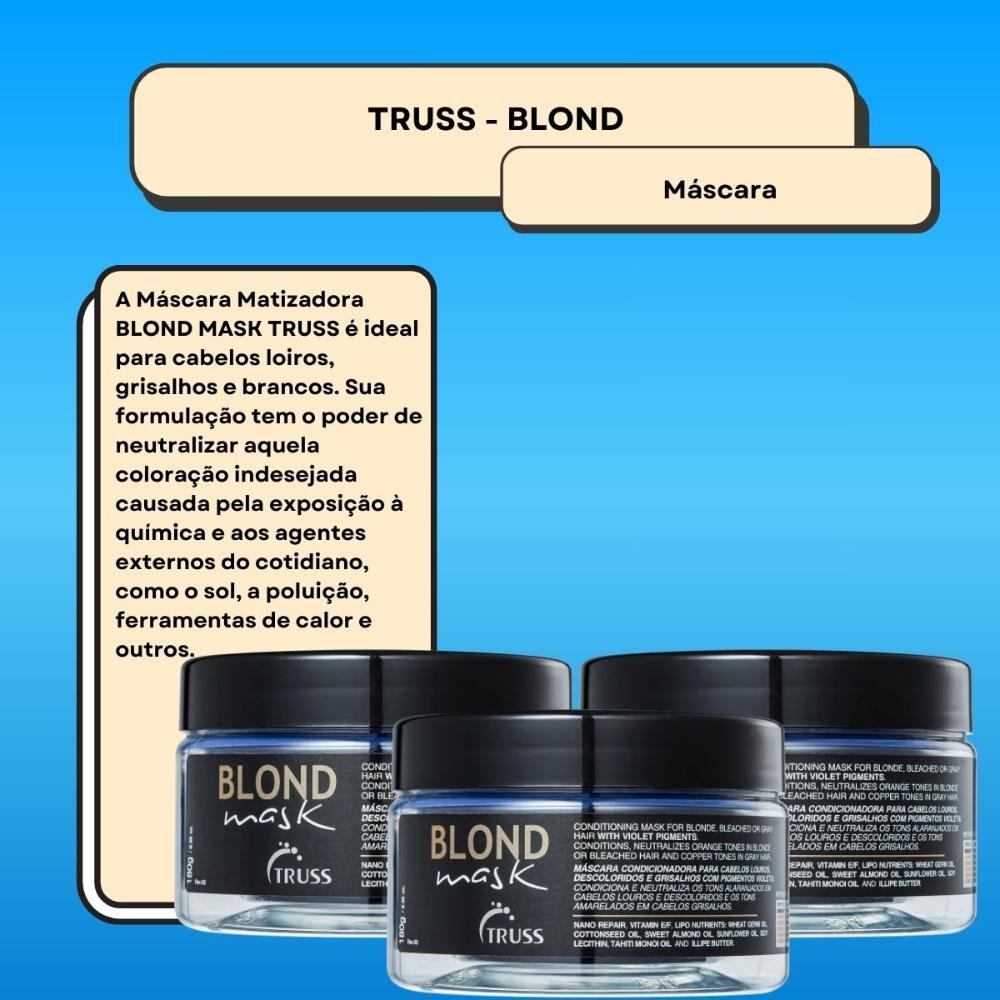 Truss Blond Mask Kit 3 Máscara Matizadora 180ml ÚNICO 2