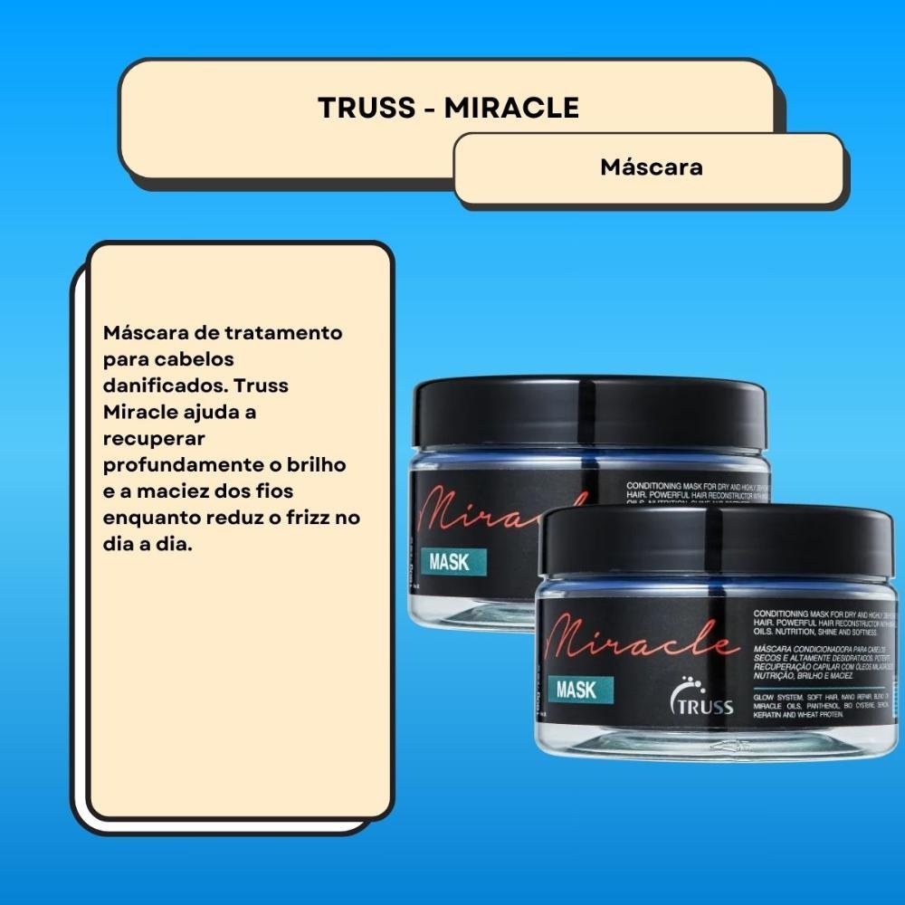 Truss Miracle Kit 2 Máscara Capilar 180g ÚNICO 2