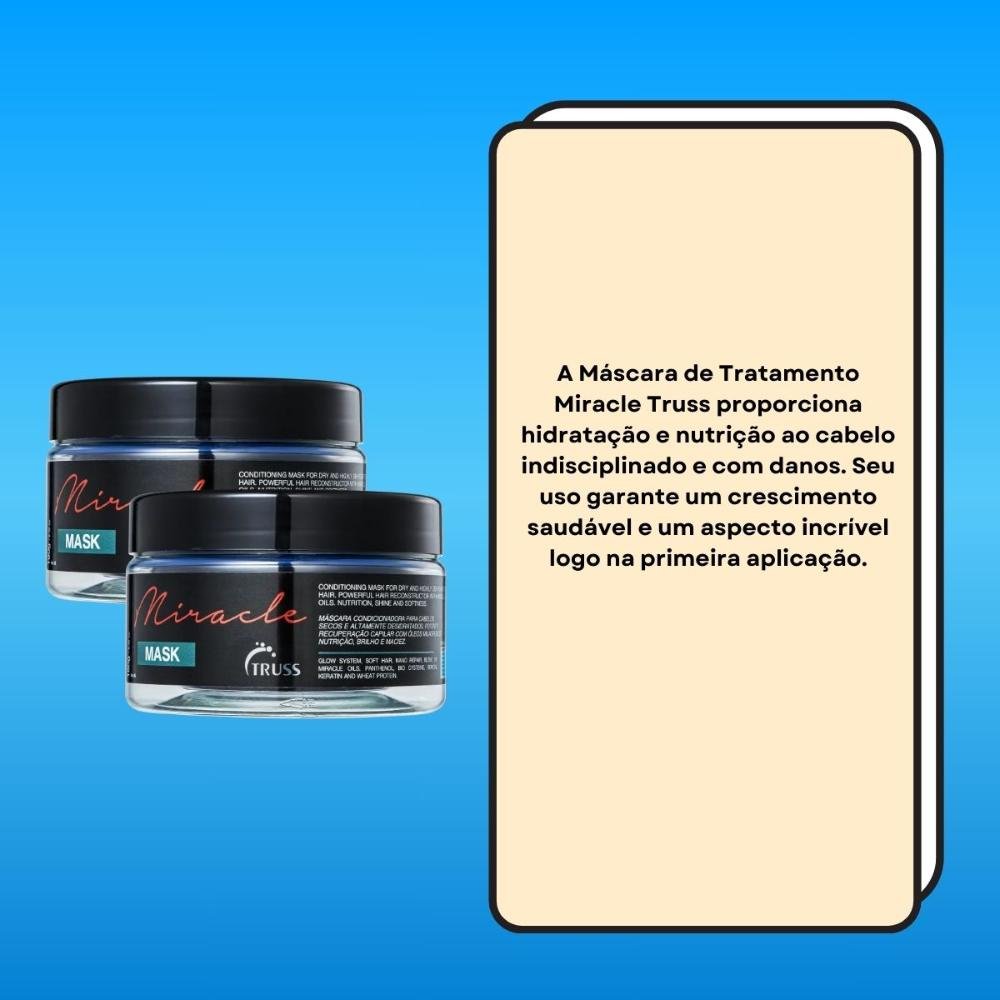 Truss Miracle Kit 2 Máscara Capilar 180g ÚNICO 3