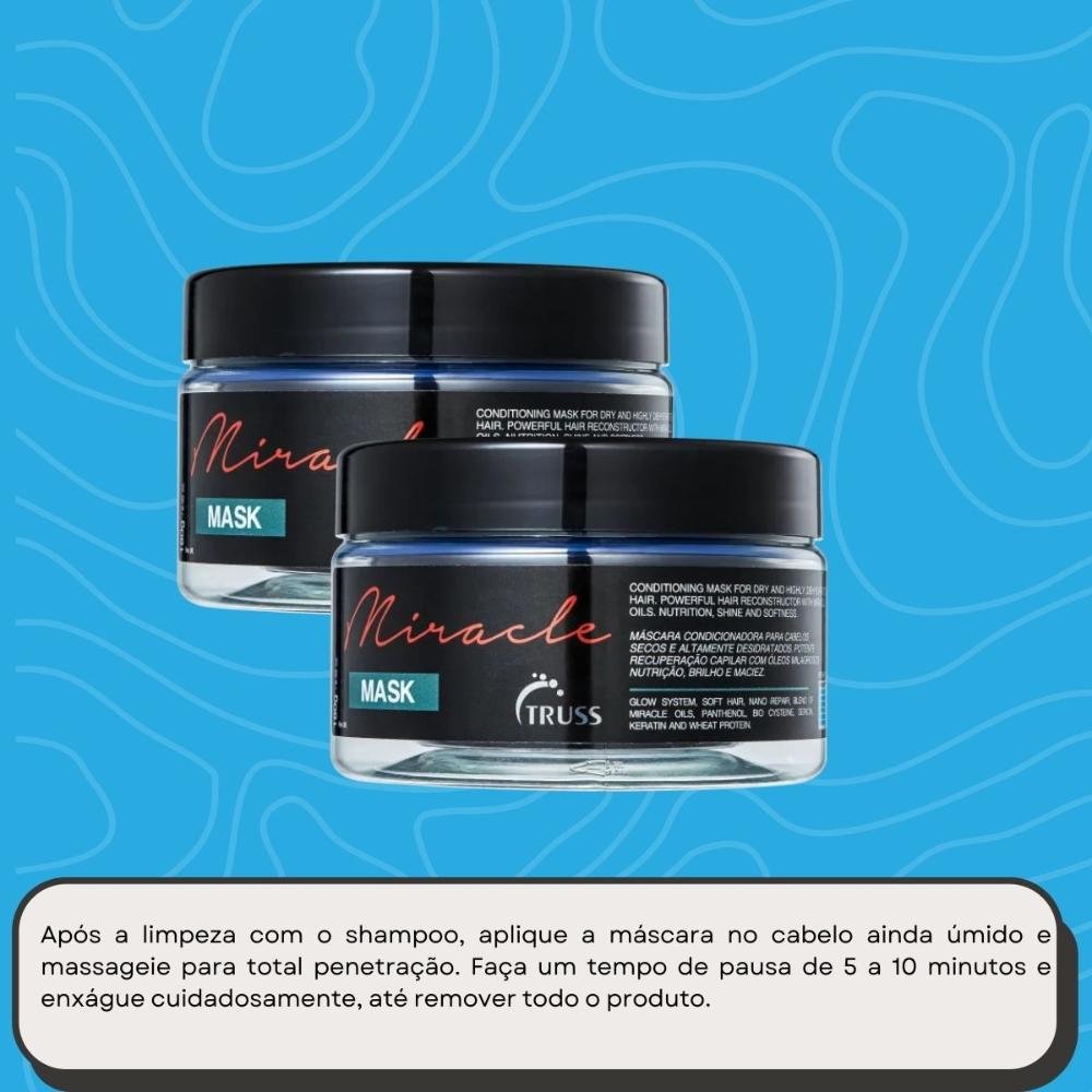 Truss Miracle Kit 2 Máscara Capilar 180g ÚNICO 5
