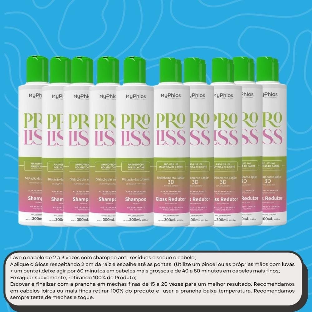 MyPhios ProLiss Kit 5 Realinhamento Capilar 300ml ÚNICO 5