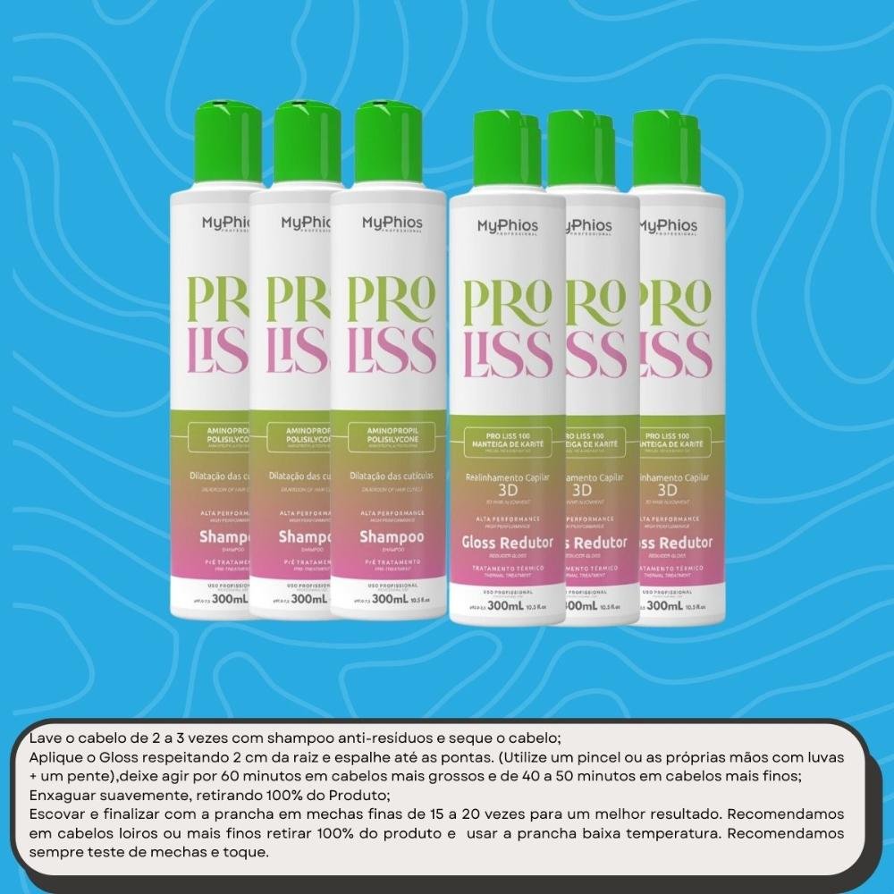 MyPhios ProLiss Kit 3 Realinhamento Capilar 300ml ÚNICO 5