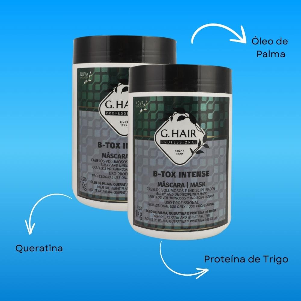 G.Hair BTX Intense Kit 2 Máscara 1kg ÚNICO 4