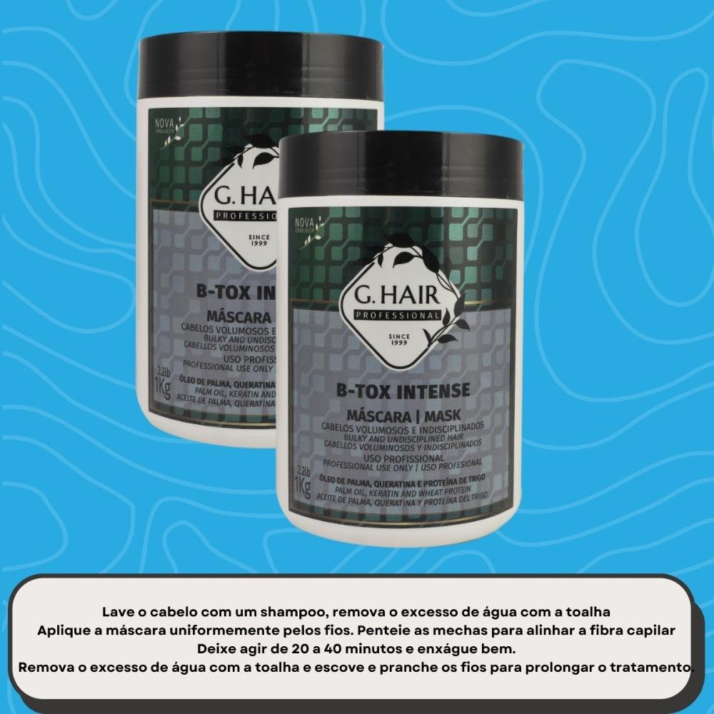 G.Hair BTX Intense Kit 2 Máscara 1kg ÚNICO 5