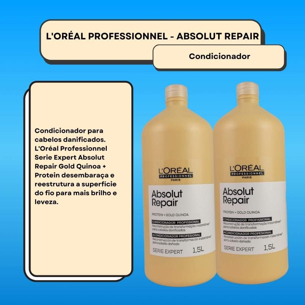 L'Oréal Professionnel Absolut Gold Kit 2 Condicionador 1,5L ÚNICO 2