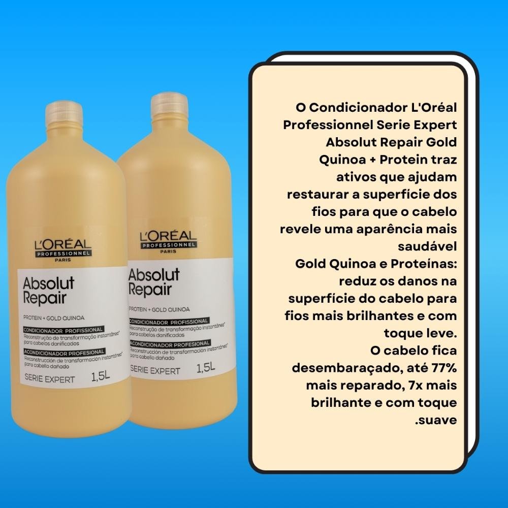 L'Oréal Professionnel Absolut Gold Kit 2 Condicionador 1,5L ÚNICO 3