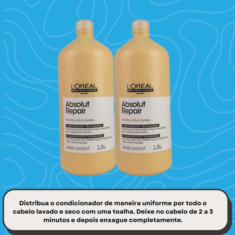 L'Oréal Professionnel Absolut Gold Kit 2 Condicionador 1,5L ÚNICO 5