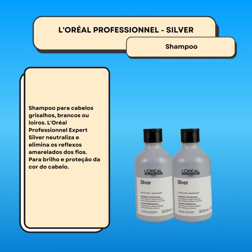 L'Oréal Professionnel Silver Kit 2 Shampoo 300ml ÚNICO 2