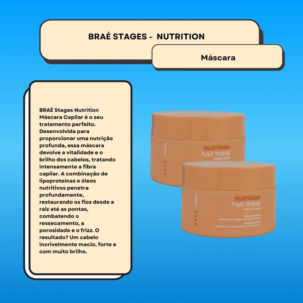 Kit Braé Stages Nutrition 2 Máscara Capilar 200 g ÚNICO 2