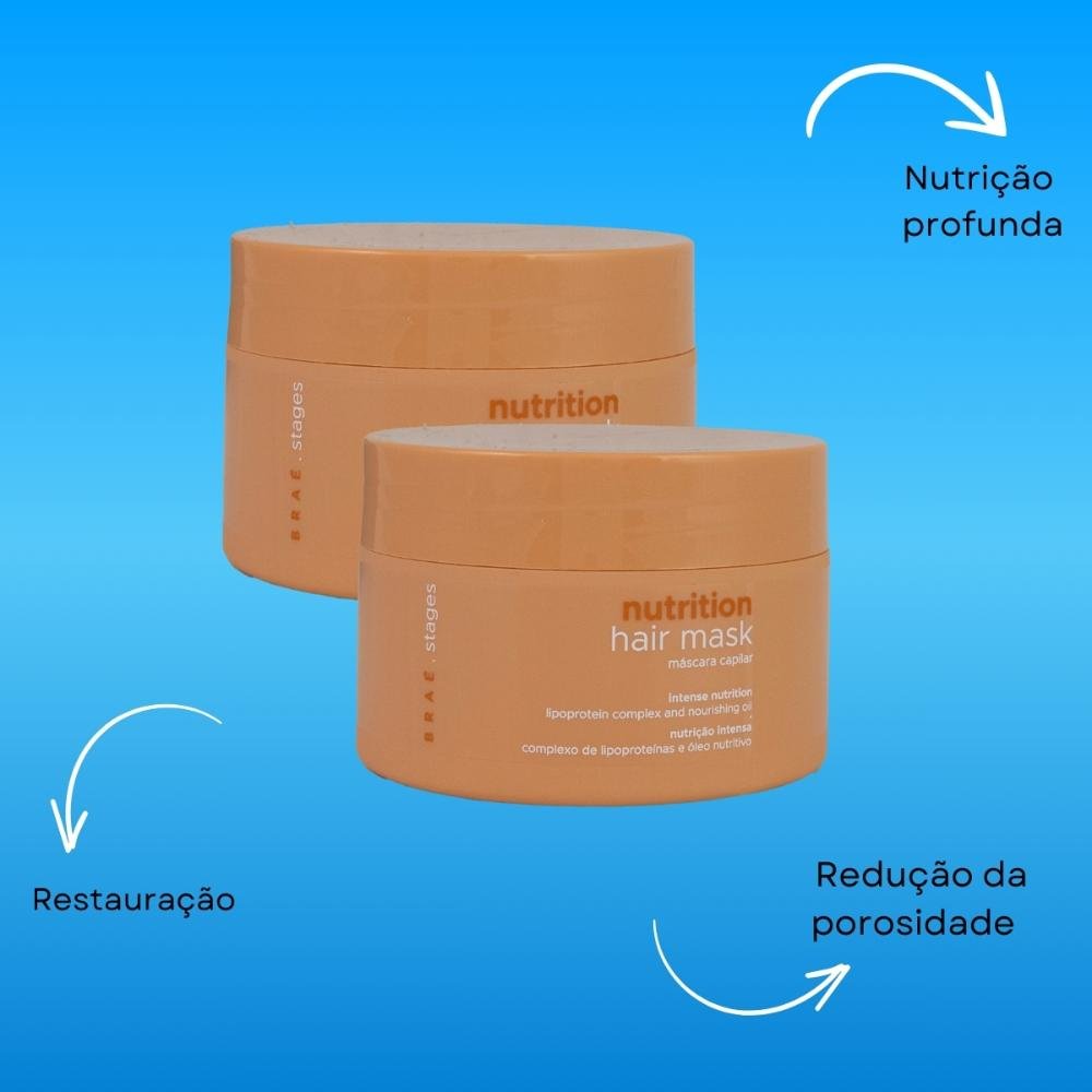 Kit Braé Stages Nutrition 2 Máscara Capilar 200 g ÚNICO 4