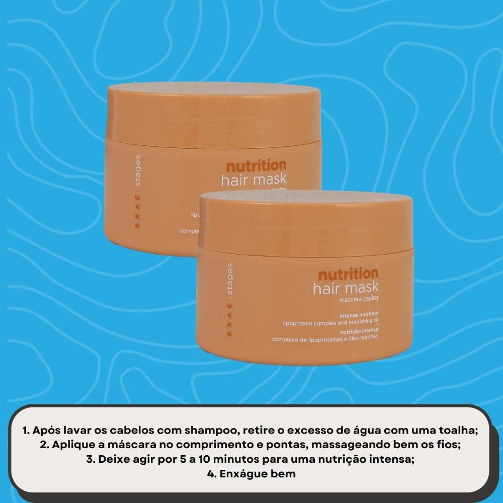 Kit Braé Stages Nutrition 2 Máscara Capilar 200 g ÚNICO 5