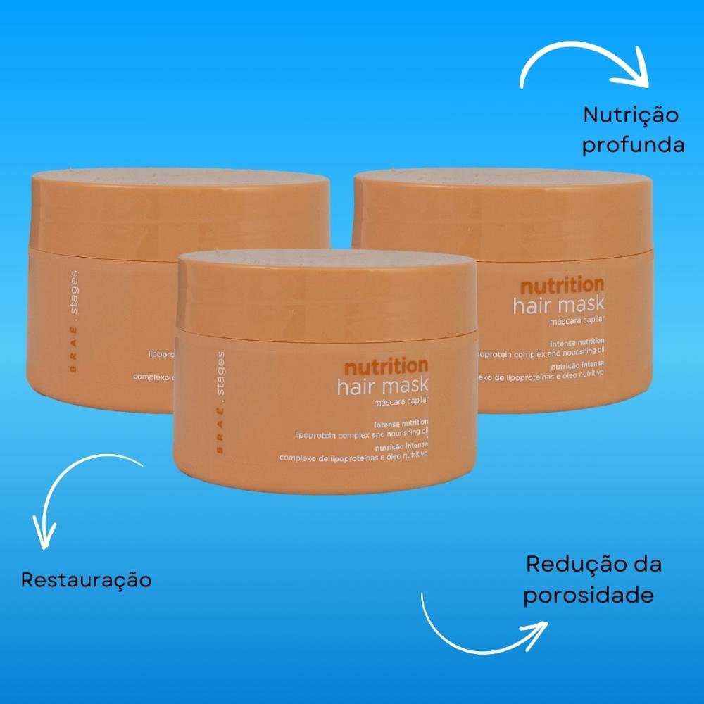 Kit Braé Stages Nutrition 3 Máscara Capilar 200 g ÚNICO 4