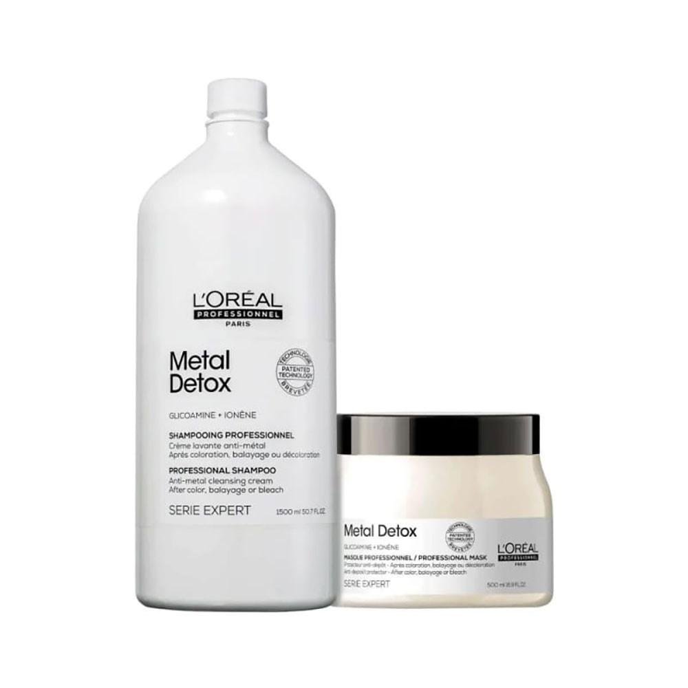 L'Oréal Professionnel Metal Detox Shampoo 1,5L+ Máscara 500g ÚNICO 9
