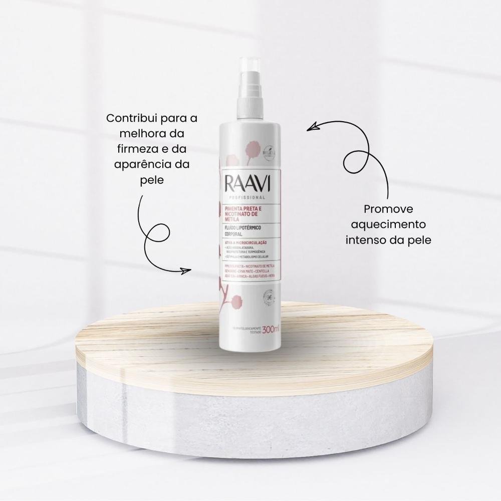 Raavi Fluido Lipotérmico Pimenta Preta e Nicotinato de Metila 300 ml 300ml 2