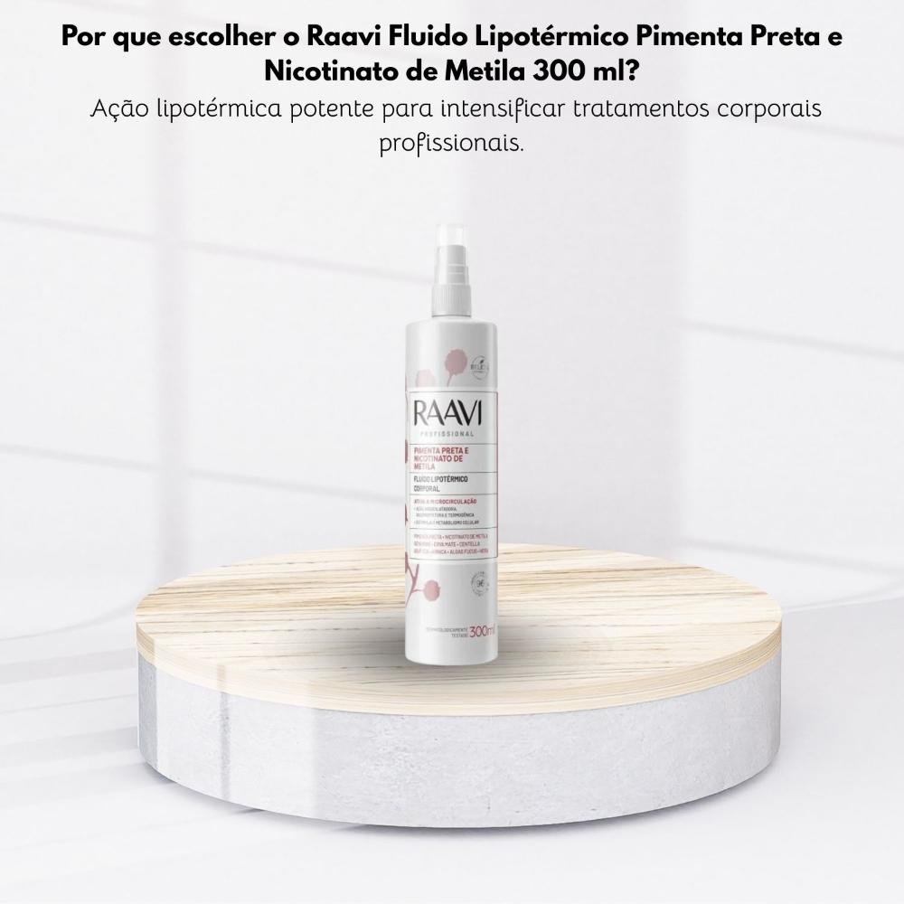 Raavi Fluido Lipotérmico Pimenta Preta e Nicotinato de Metila 300 ml 300ml 5
