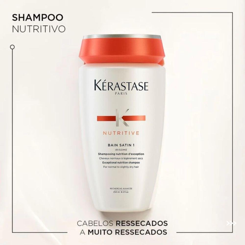 Kérastase Nutritive Satin 1 - Shampoo 250ml + Lait Vital 200ml ÚNICO 2