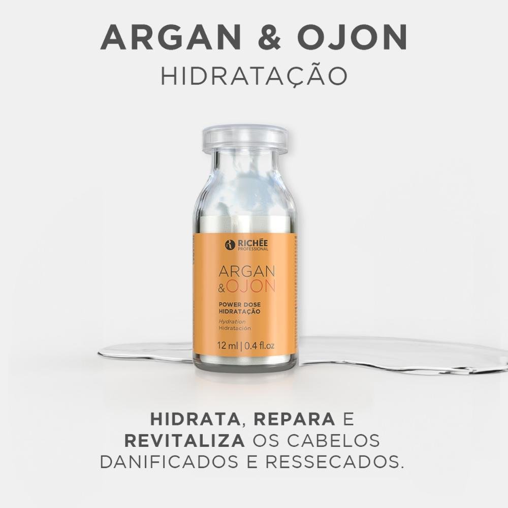 Richée Argan e Ojon Power Dose Hidratação Ampola 12ml 12ml 3