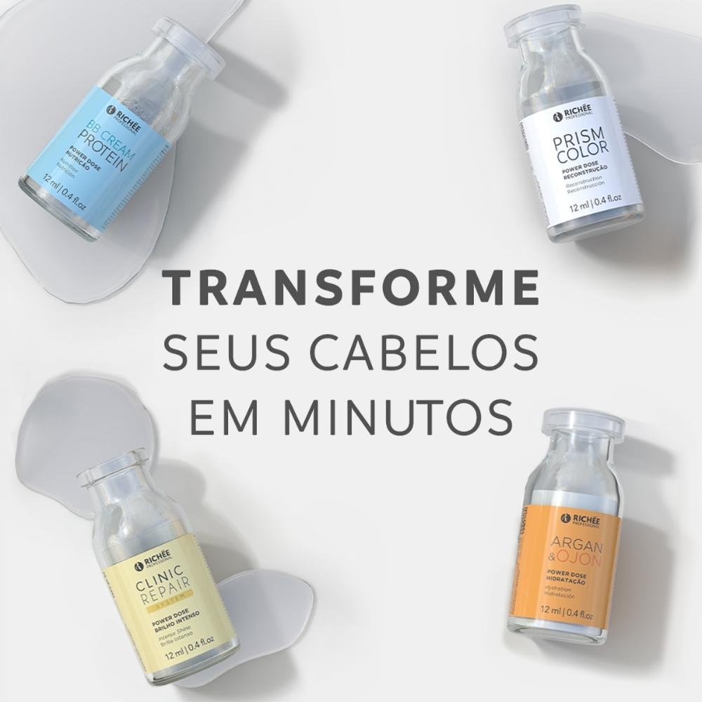 Richée Argan e Ojon Power Dose Hidratação Ampola 12ml 12ml 4