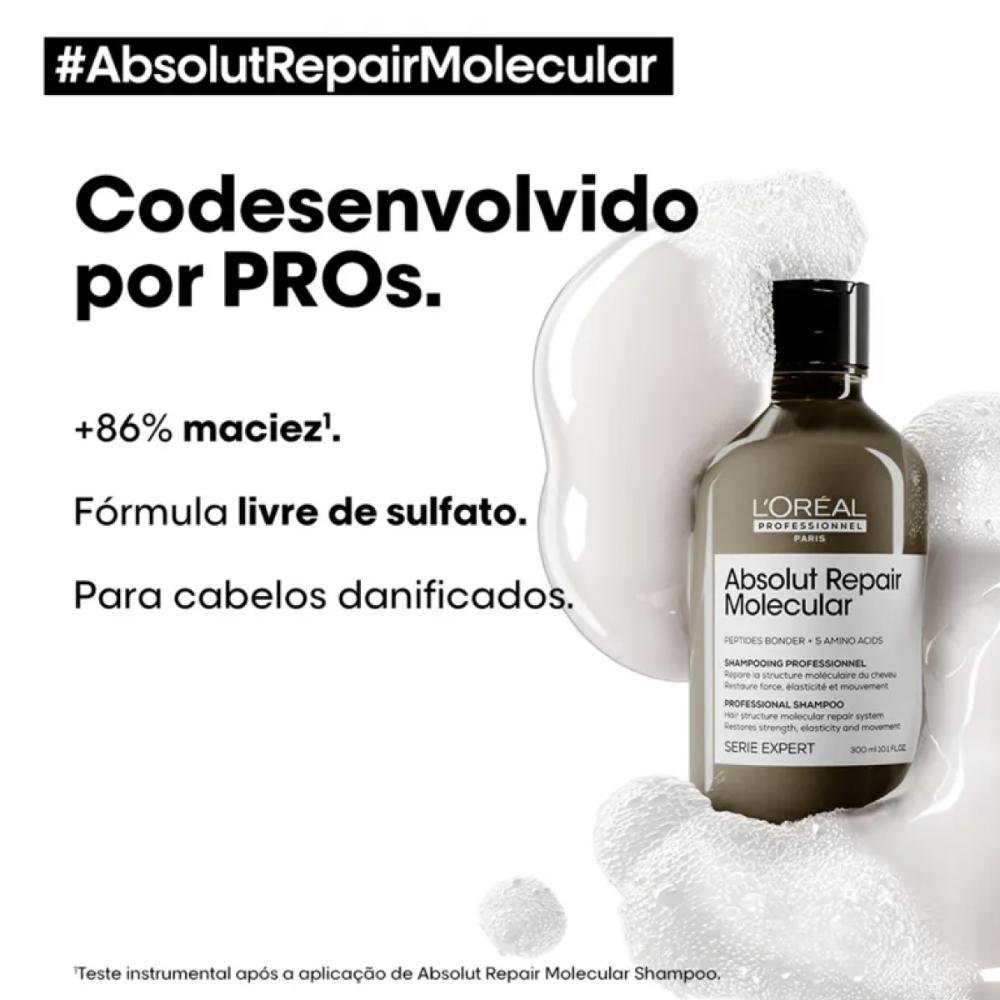 L'Oréal Professionnel Absolut Repair Molecular Shampoo 300ml 300ml 2