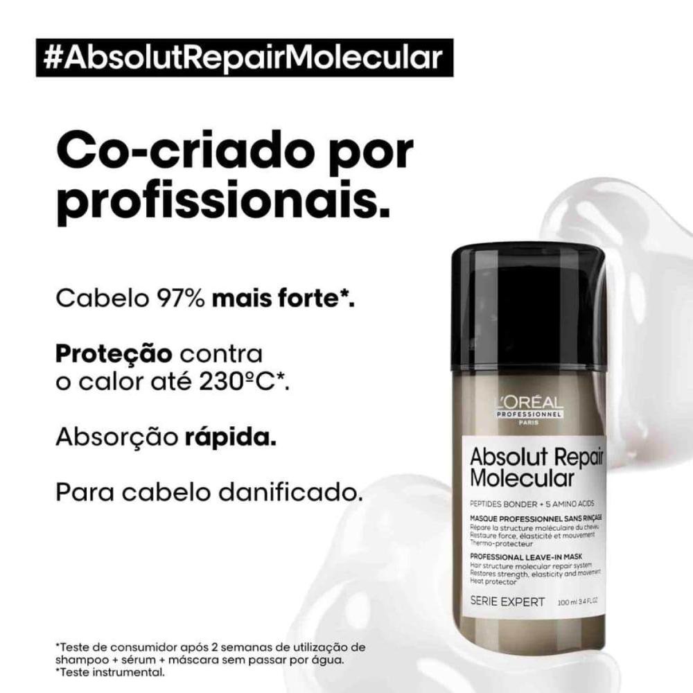 L'Oréal Professionnel Absolut Repair Molecular Máscara Leave-in 100ml 100ml 2