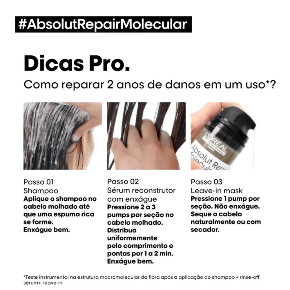 L'Oréal Professionnel Absolut Repair Molecular Máscara Leave-in 100ml 100ml 4