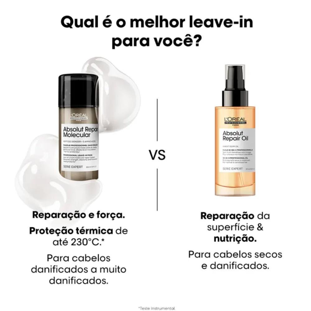 L'Oréal Professionnel Absolut Repair Molecular Máscara Leave-in 100ml 100ml 7