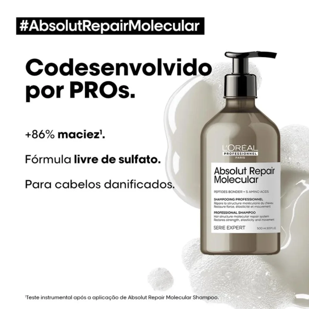 L'Oréal Professionnel Absolut Repair Molecular Shampoo 500ml 500ml 2