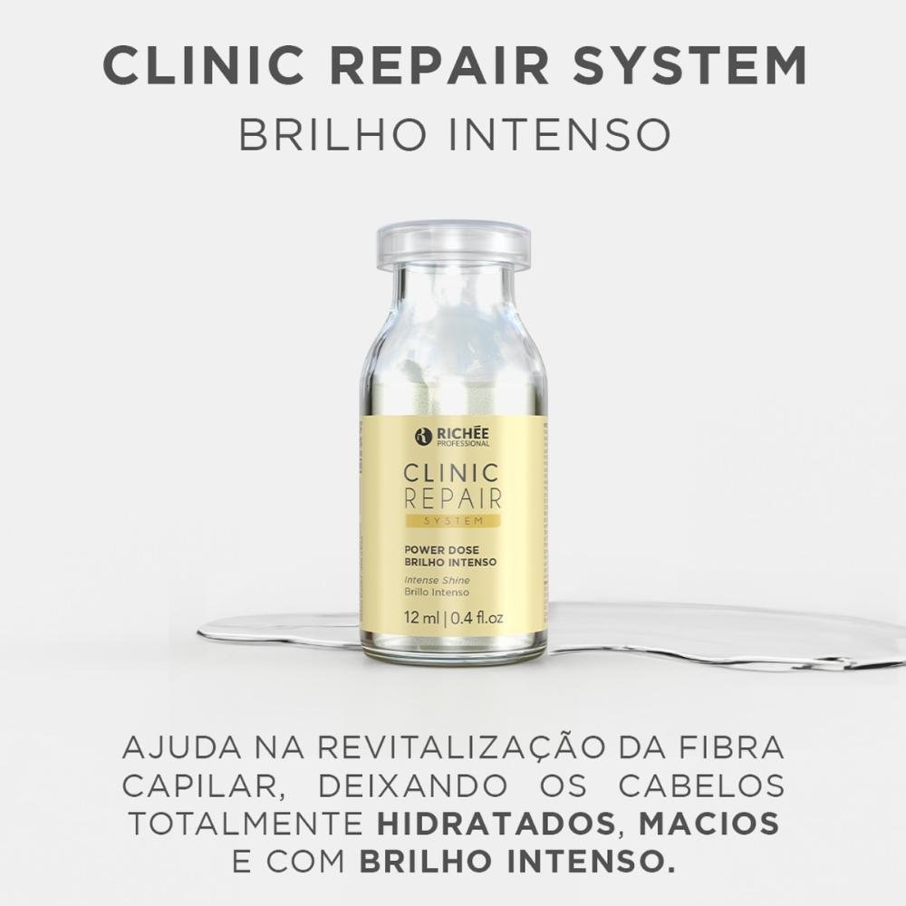 Richée Clinic Repair Power Dose Brilho Intenso Ampola 12ml 12ml 3