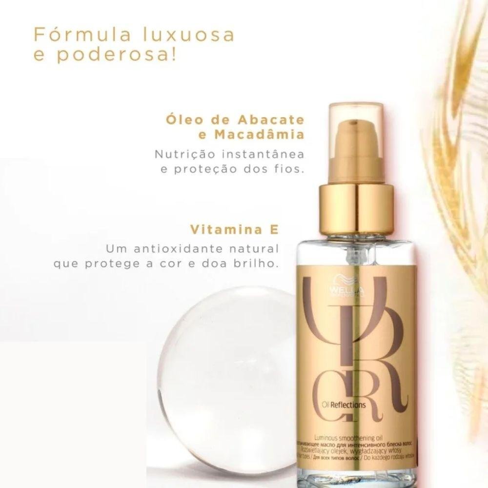 Wella Professionals Oil Reflections Shampoo 1L + Máscara 500g + Óleo Reflections 100ml ÚNICO 4