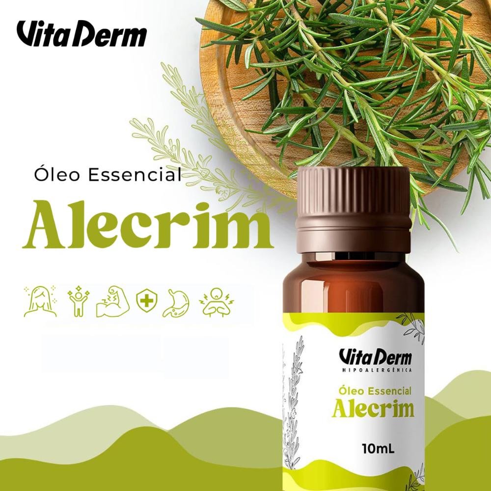 Vita Derm Óleo Essencial de Alecrim 10ml 10ml 4
