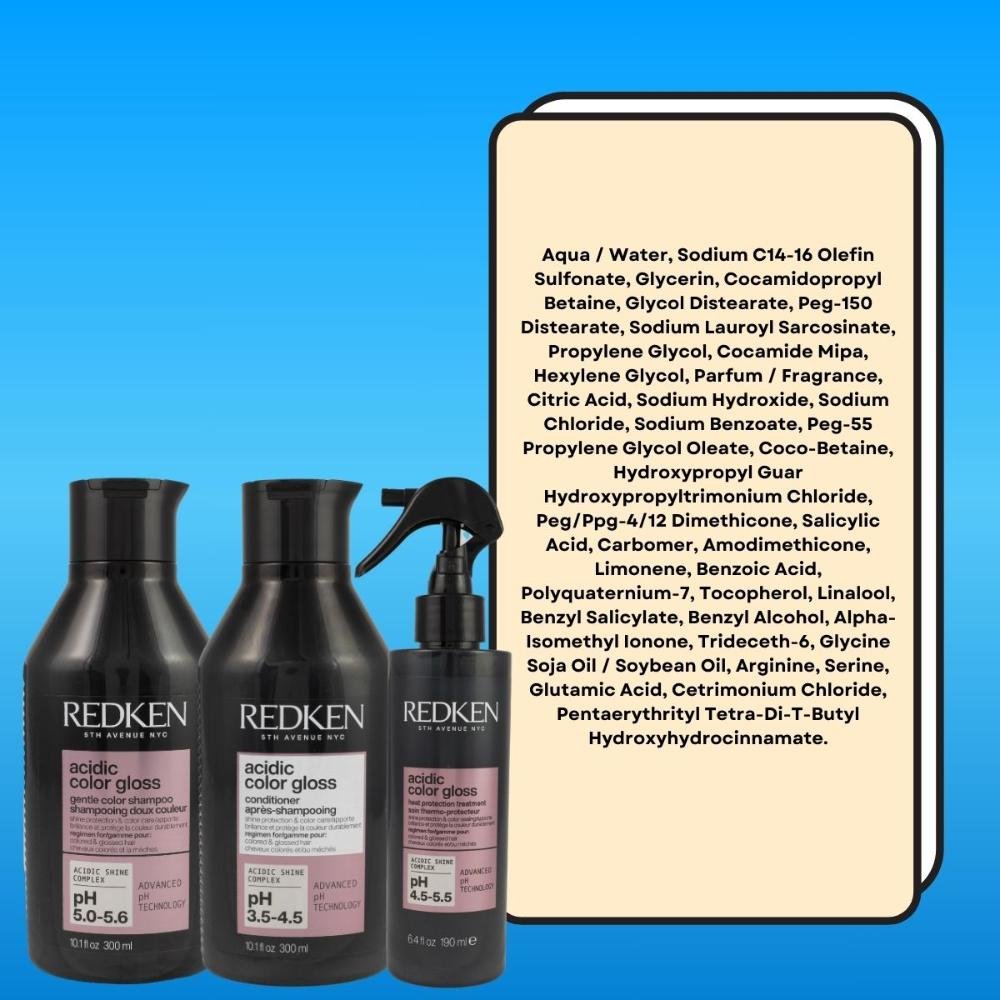 Redken Acidic Color Gloss Kit (3 Produtos) ÚNICO 3
