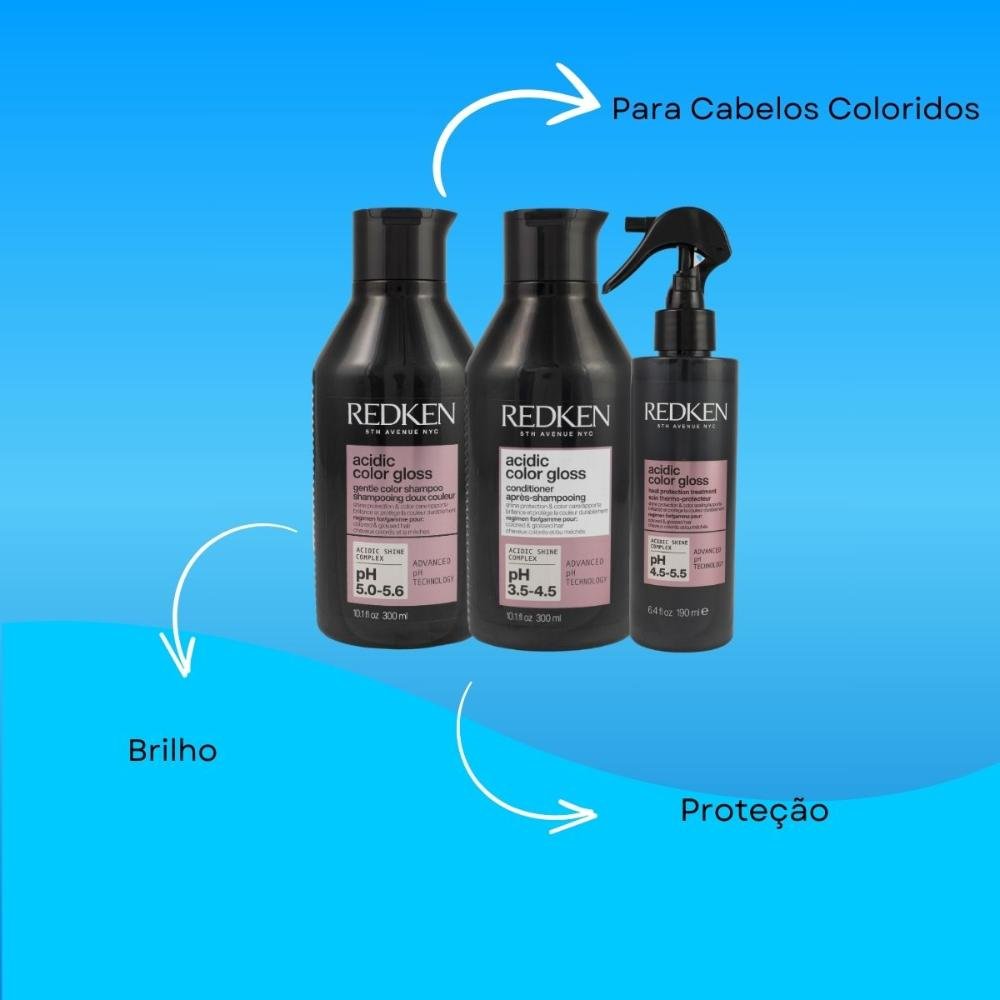 Redken Acidic Color Gloss Kit (3 Produtos) ÚNICO 4