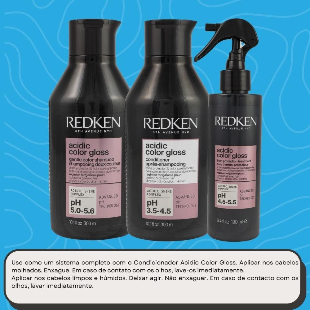 Redken Acidic Color Gloss Kit (3 Produtos) ÚNICO 5
