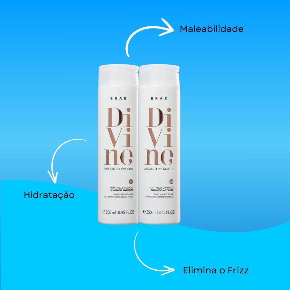 Braé Divine Kit 2 Shampoo 250ml ÚNICO 4