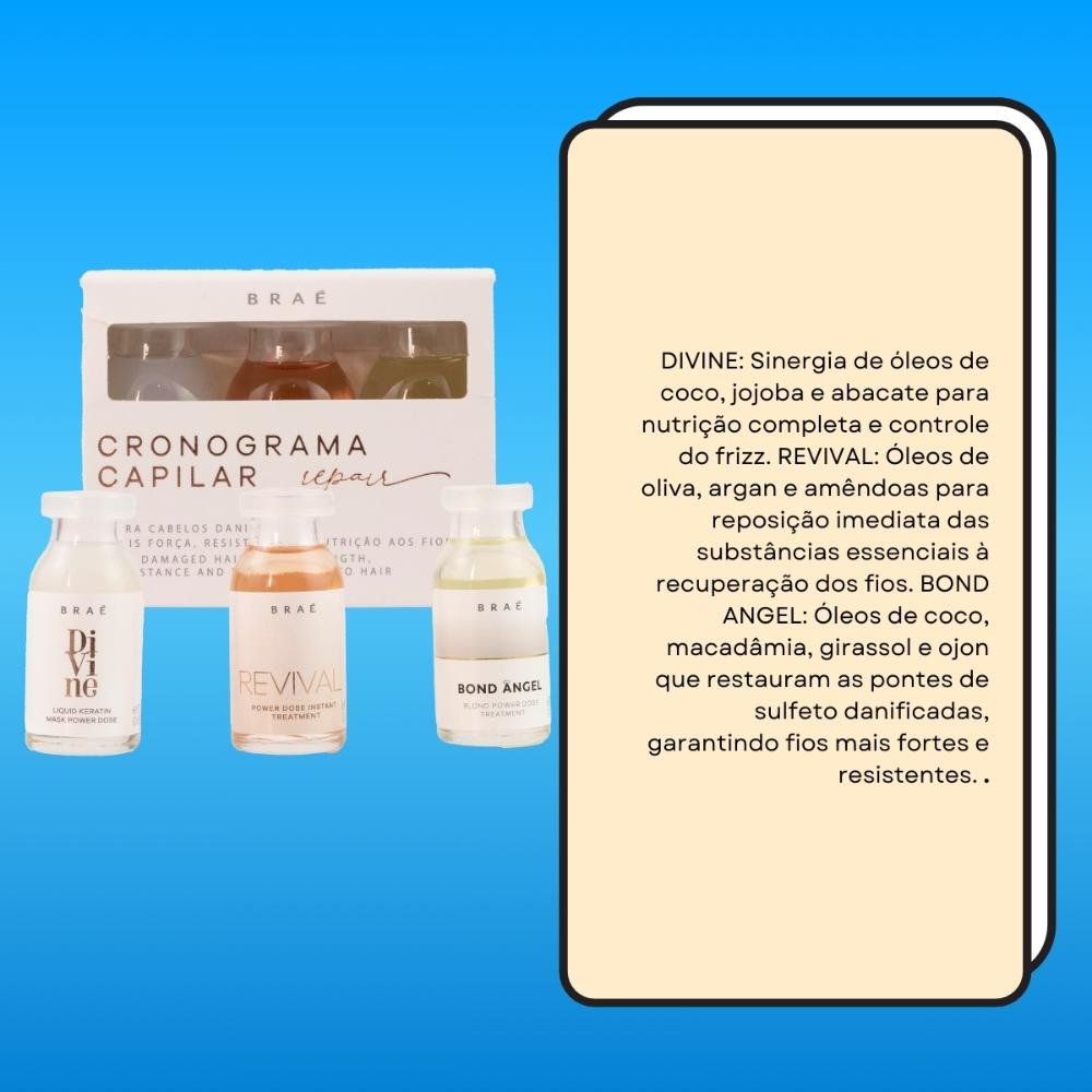 Braé Cronograma Capilar Repair Ampola 3x13ml ÚNICO 3