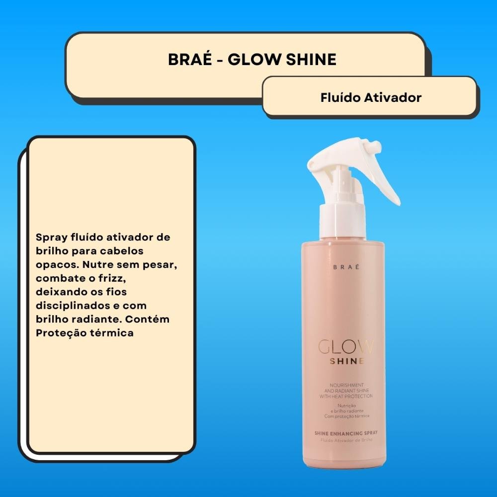 Braé Glow Shine Nutrição e Brilho Fluído de Brilho 200ml 200ml 2