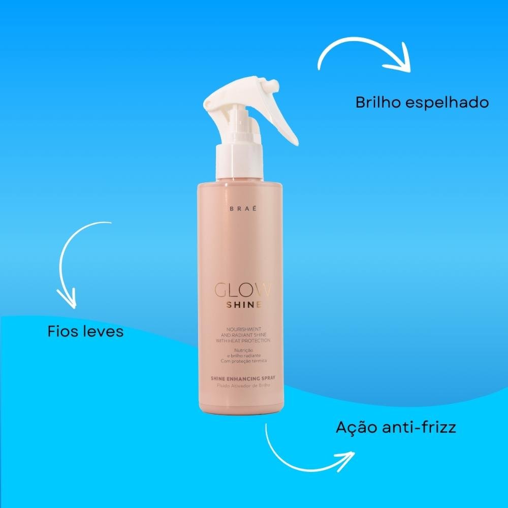 Braé Glow Shine Nutrição e Brilho Fluído de Brilho 200ml 200ml 4
