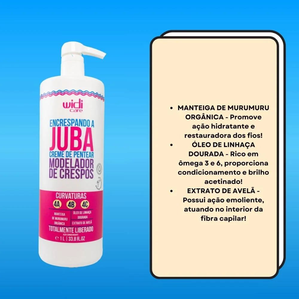 Widi Care Encrespando a Juba Creme de Pentear 1L 1L 3