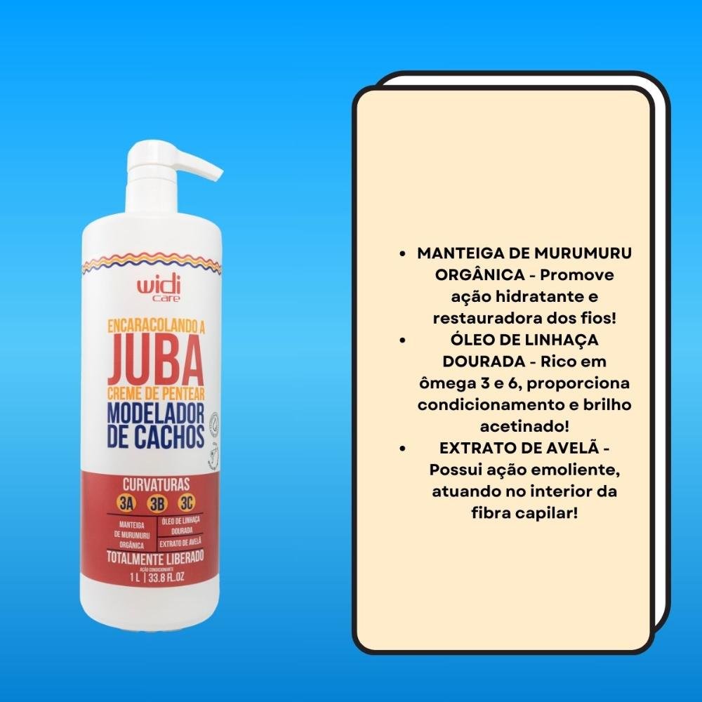 Widi Care Encaracolando a Juba Creme de Pentear 1L 1L 3