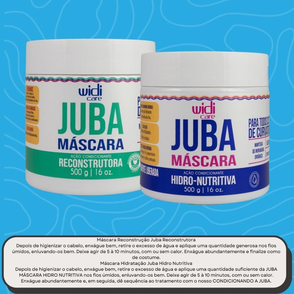 Widi Care Juba Reconstrutura e Nutritiva Kit 2 Máscaras 500g ÚNICO 5