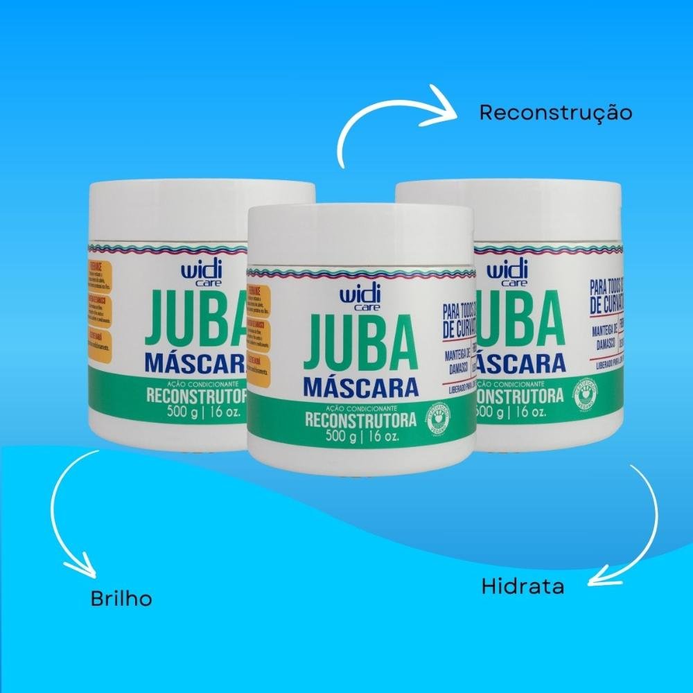 Widi Care Juba Reconstrutura Kit 3 Máscaras 500g ÚNICO 4
