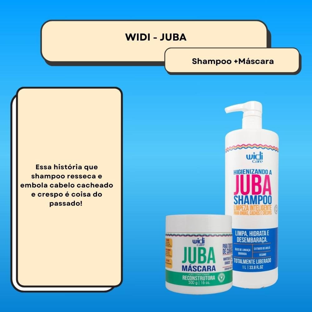 Widi Care Juba Kit Shampoo 1L e Máscara Reconstrutura 500g ÚNICO 2