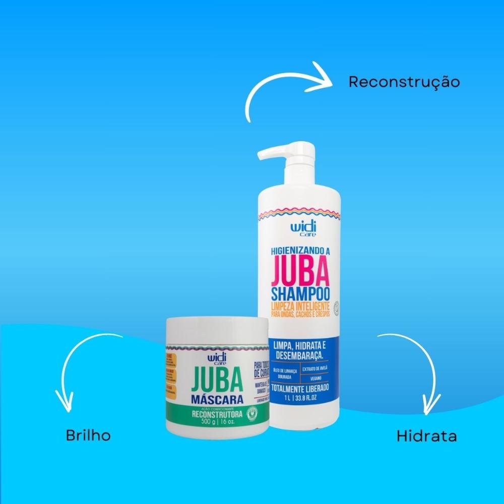 Widi Care Juba Kit Shampoo 1L e Máscara Reconstrutura 500g ÚNICO 4
