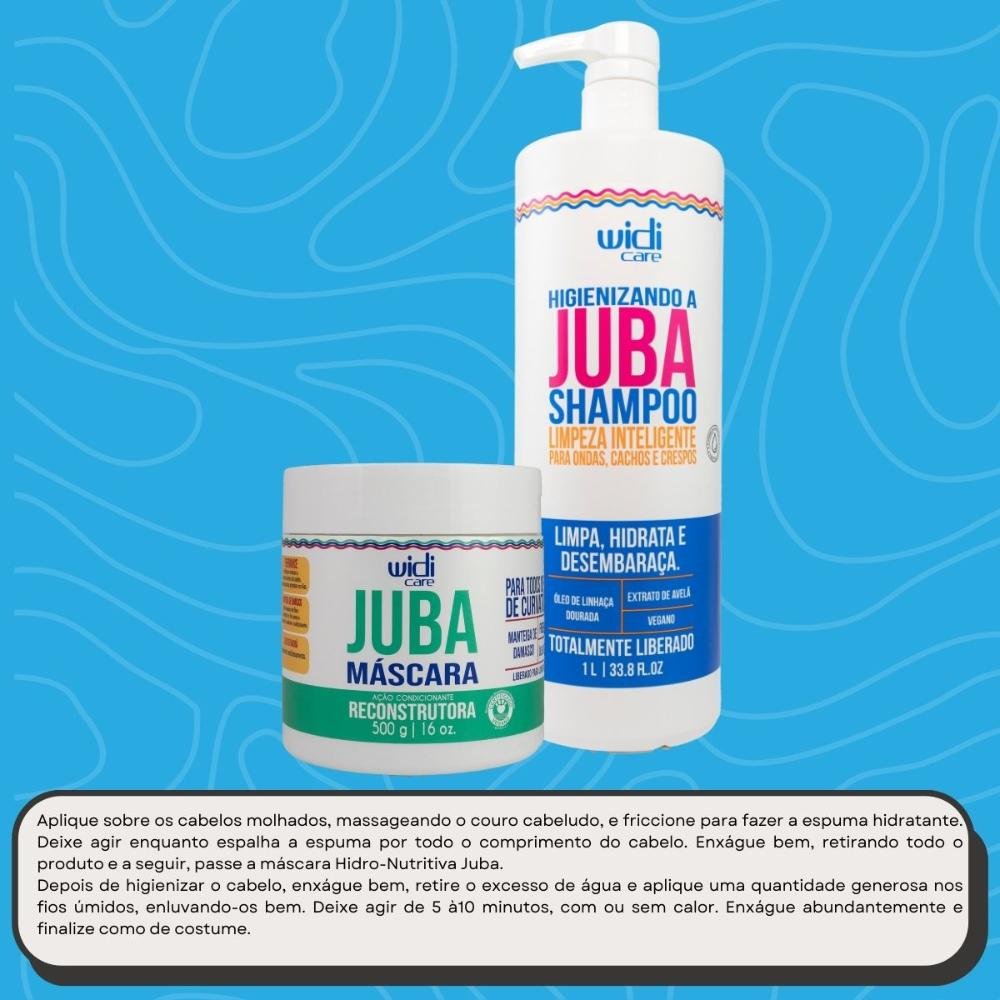 Widi Care Juba Kit Shampoo 1L e Máscara Reconstrutura 500g ÚNICO 5