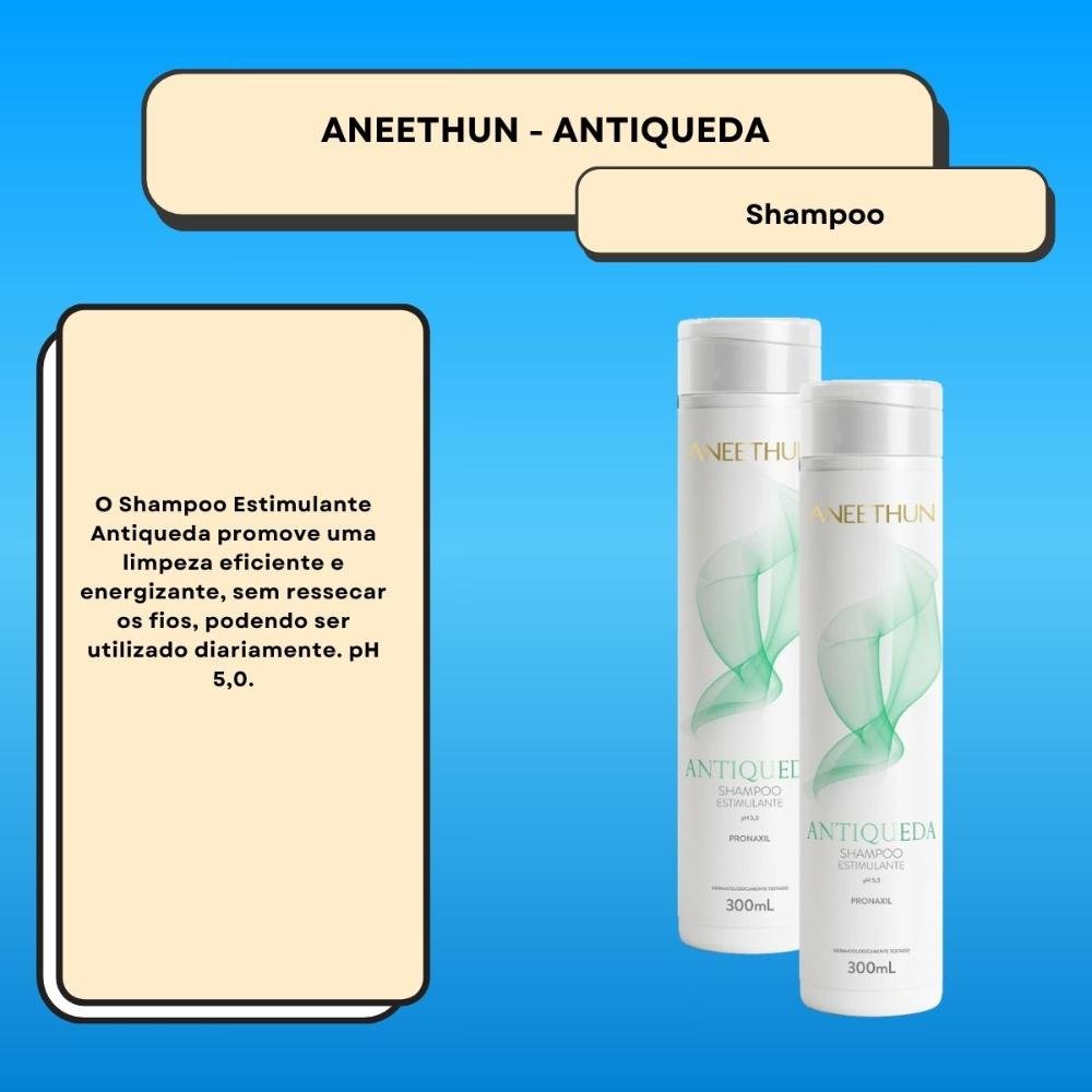 Kit Aneethun Antiqueda 2 Shampoo Estimulante 300 ml 300ml 2