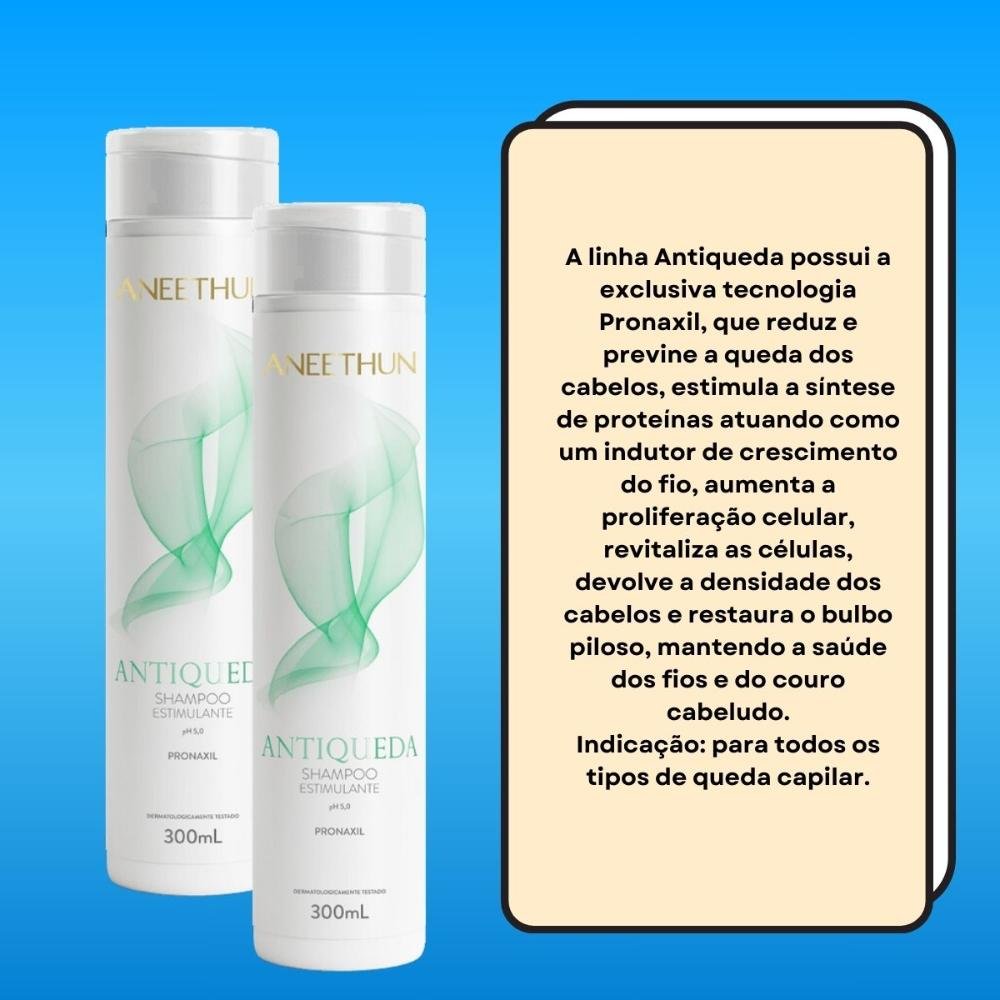Kit Aneethun Antiqueda 2 Shampoo Estimulante 300 ml 300ml 3