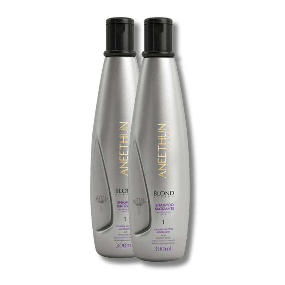 Kit Aneethun Blond System 2 Shampoo Matizador 300 ml 300ml 7
