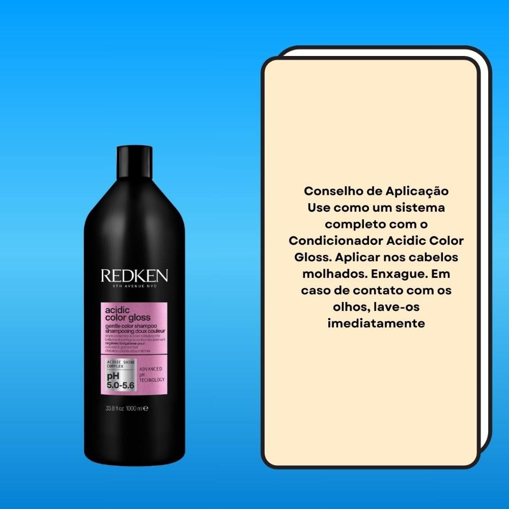 Redken Acidic Color Gloss Shampoo 1000ml 1L 3