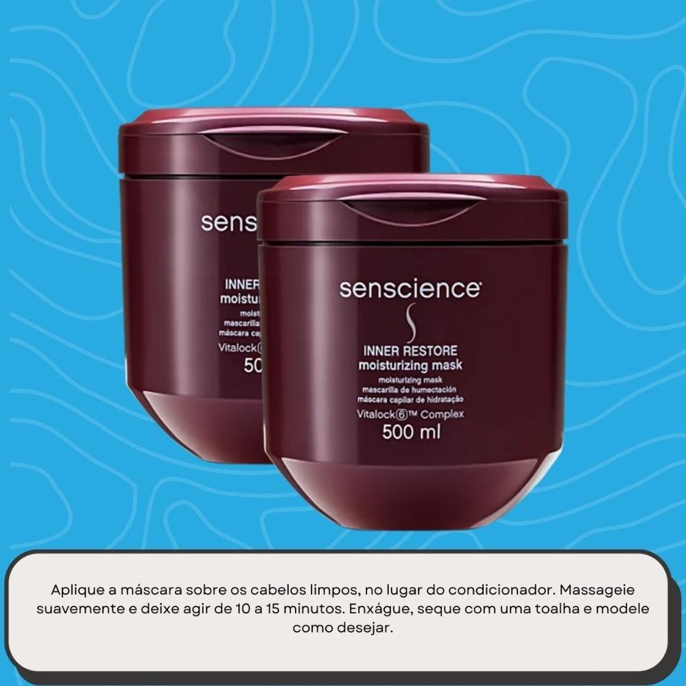 KIt Senscience Inner Restore 2 Máscara De Hidratação 500 ml 500ml 5